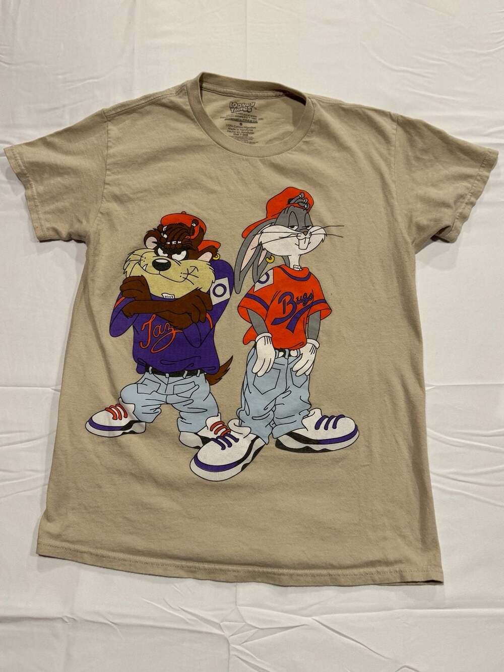 90’s style Freeze Looney Tunes Bugs Bunny and Taz Hip Hop t-shirt